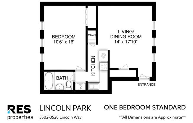 1 bed, 1 bath, 540 sqft, $715