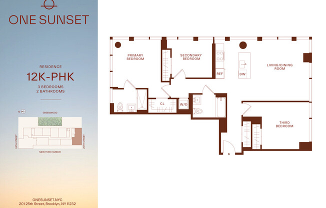 3 beds, 2 baths, $5,960, Unit 12K