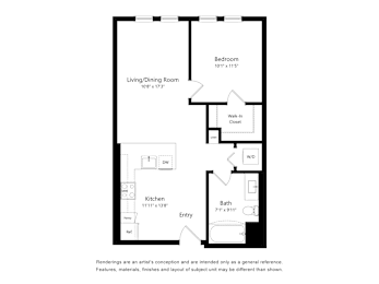 1 bed, 1 bath, 684 sqft, $2,773
