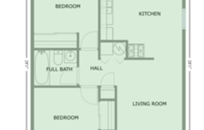 2 beds, 1 bath, $1,175, Unit 210