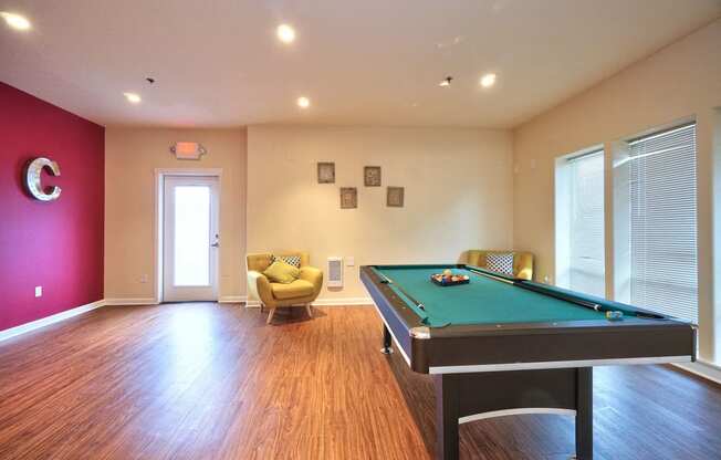 Springwater Crossing clubhouse pool table