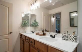 Double Vanities with Full Size Mirror