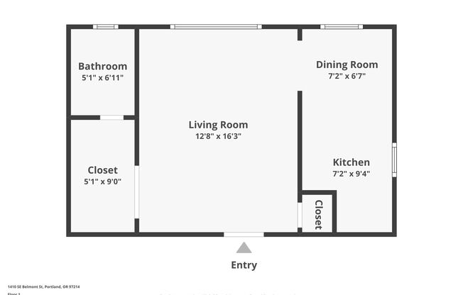 Studio, 1 bath, $1,295, Unit 306