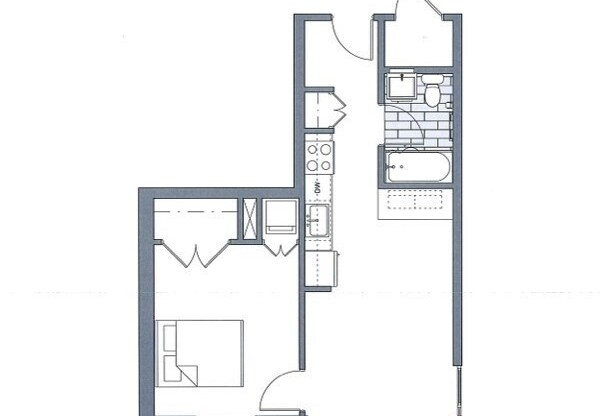 1 bed, 1 bath, 587 sqft, $3,995, Unit 609