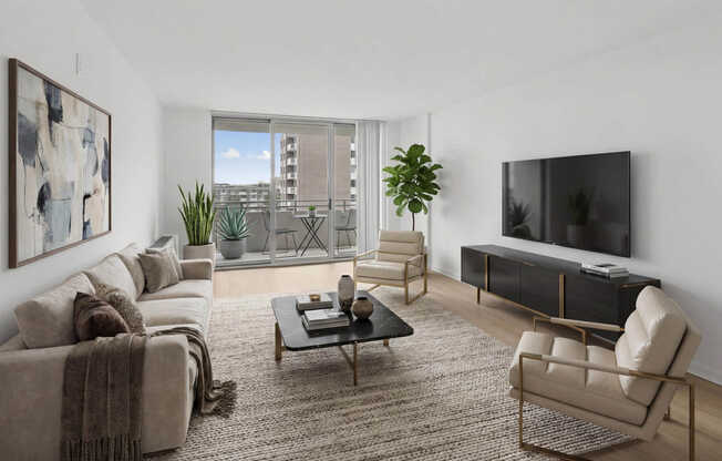 Living Room with Hard Surface Flooring