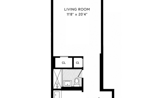 Studio, 1 bath, $3,875, Unit 3ON