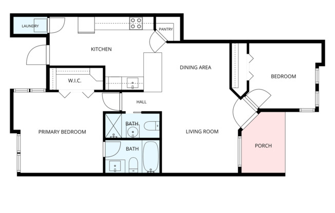 2 beds, 2 baths, $1,699, Unit Unit 102