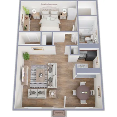 1 bed, 1 bath, 576 sqft, $1,100
