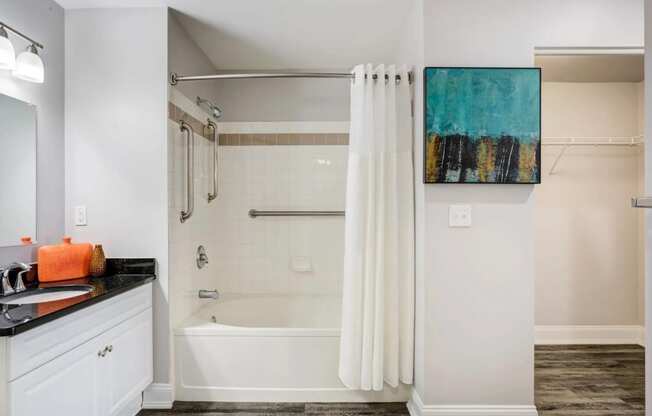 Bathroom with Soaking Tub and Walk-In Closet