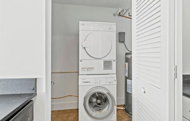 Efficient laundry space equipped for modern living.