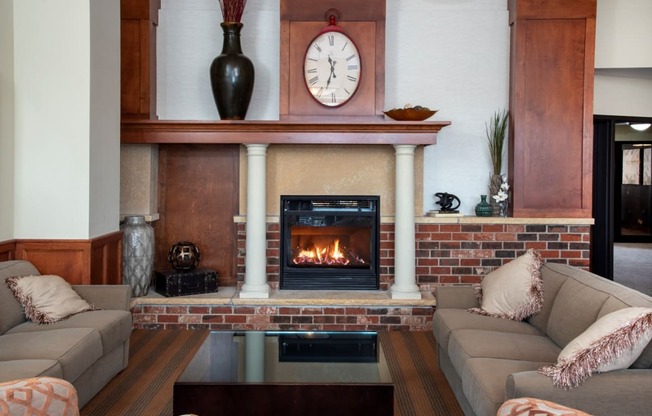 community room fireplace