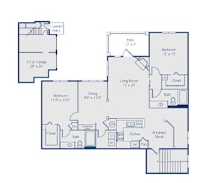 2 beds, 2 baths, 1,533 sqft, $1,977