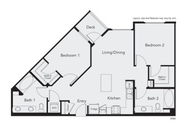 2 beds, 2 baths, 1,061 sqft, $3,706