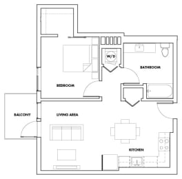 1 bed, 1 bath, 779 sqft, $2,634