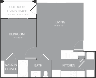 1 bed, 1 bath, 652 sqft, $1,068