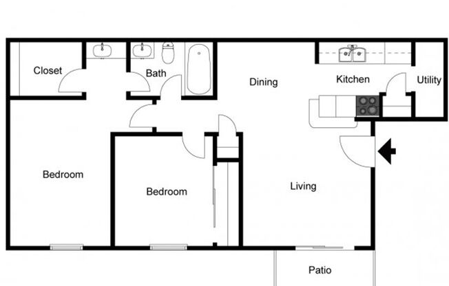 2 beds, 2 baths, 850 sqft, $1,299, Unit 921