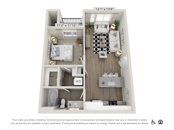 1 bed, 1 bath, 690 sqft, $1,449