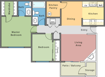 2 beds, 1.5 baths, 900 sqft, $1,906