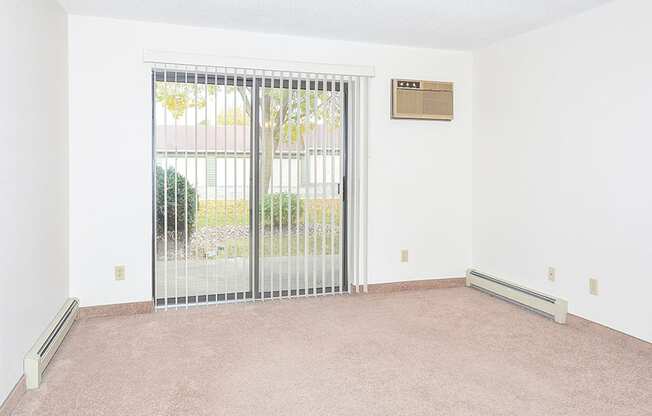 Living Room with Sliding Glass Patio Door