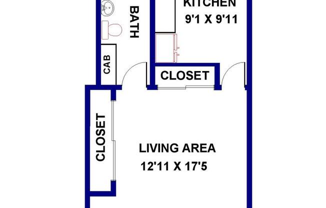 Studio, 1 bath, 444 sqft, $1,550, Unit 11