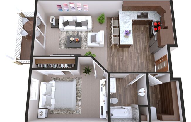 1 bed, 1 bath, 720 sqft, $1,440, Unit 201