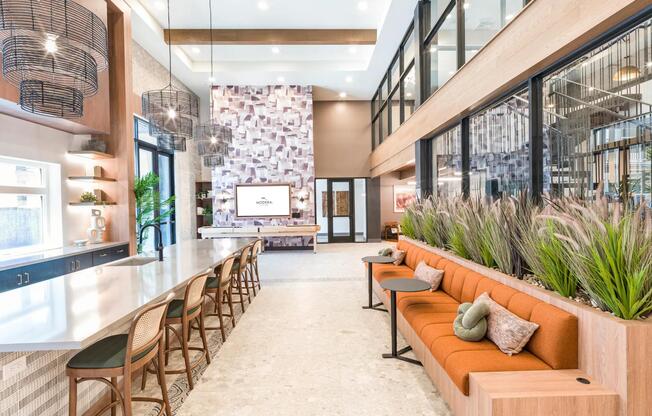 A vibrant social hub with space to gather, plug in, or unwind—designed for connection, comfort, and a little creative spark.