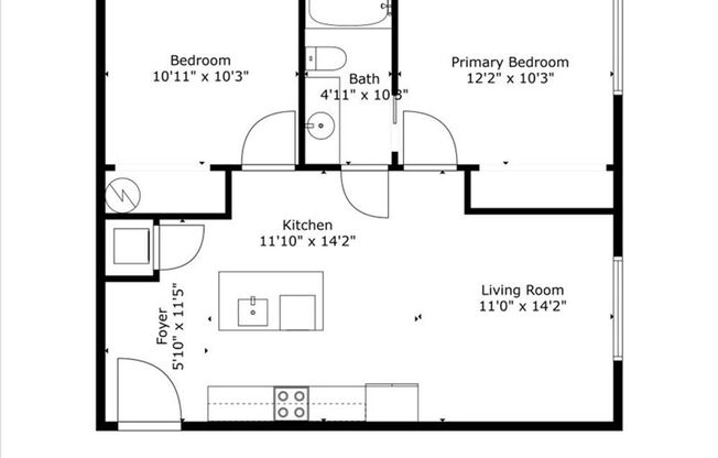 2 beds, 1 bath, 775 sqft, $1,995, Unit 306