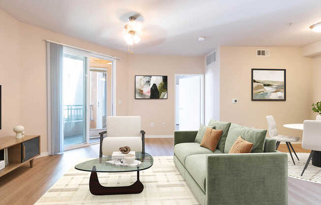 Living Room with Hard Surface Flooring