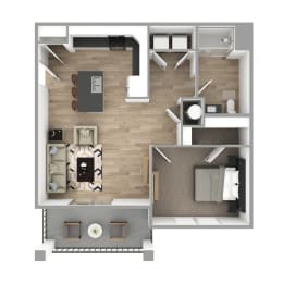 1 bed, 1 bath, 745 sqft, $1,199