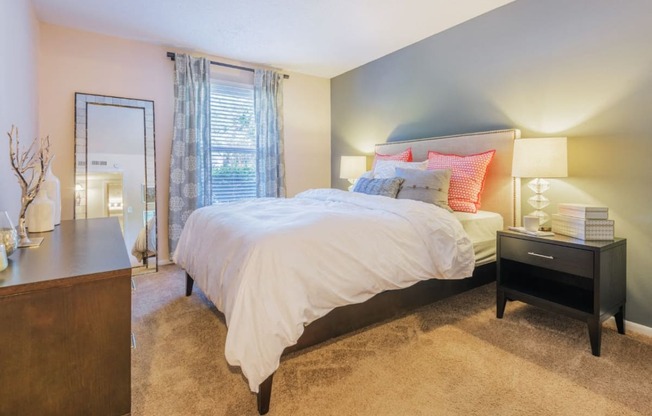 Bedroom With Expansive Windows at The Pointe at Midtown, Raleigh, NC, 27609