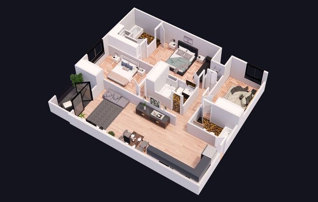 3 beds, 3 baths, 1,378 sqft, $4,995, Unit #405
