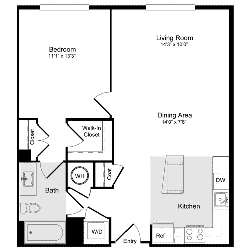 1 bed, 1 bath, 806 sqft, $2,615, Unit 513