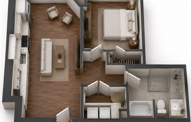 1 bed, 1 bath, 660 sqft, $1,825, Unit 202