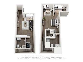 1 bed, 1.5 baths, 981 sqft, $1,975