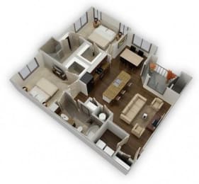 2 beds, 2 baths, 1,094 sqft, $1,550