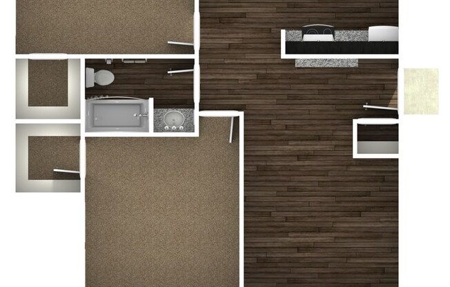2 beds, 1 bath, 944 sqft, $1,260