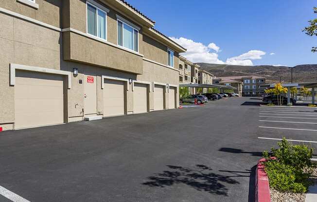 Building exterior garage view at The View at Horizon Ridge, Henderson, NV