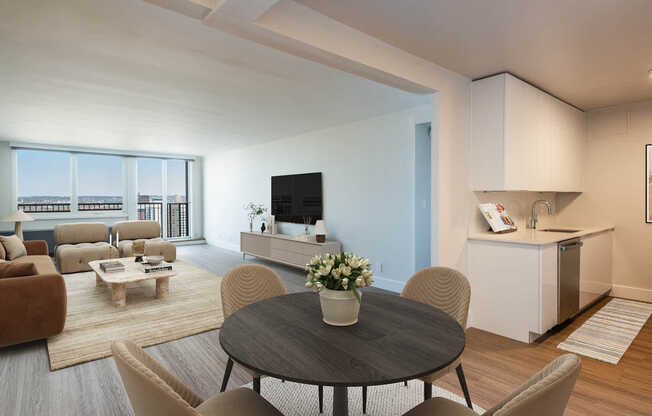Living Room with Hard Surface Flooring