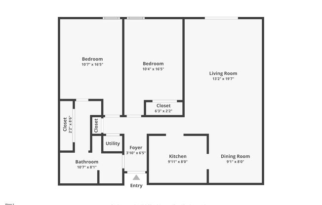 2 beds, 1 bath, 1,175 sqft, $1,650, Unit 916