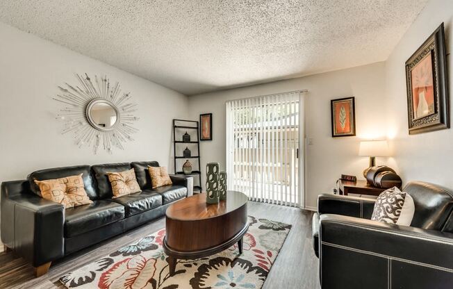 the living room of our two bedroom apartment atrium at our apartments