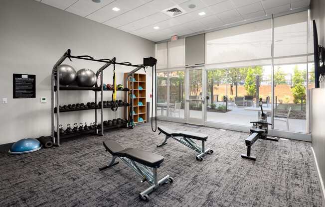 this is a photo of the exercise room in the survival condo