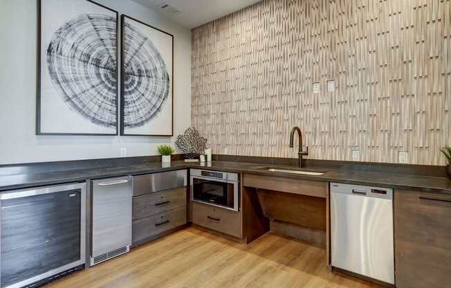 a kitchen with a sink and a dishwasher