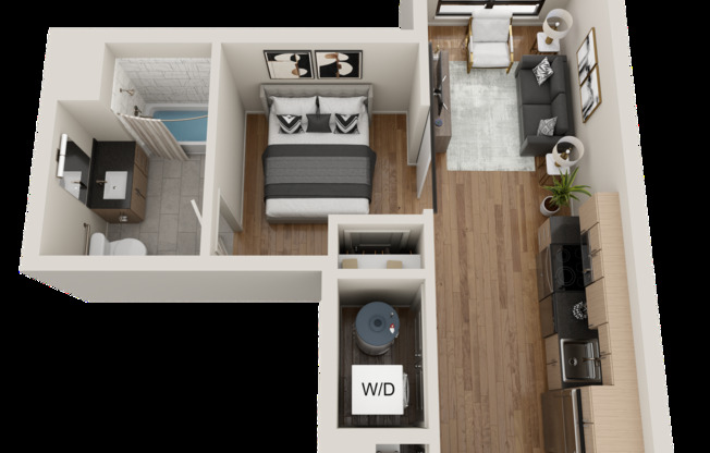 1 bed, 1 bath, 431 sqft, $1,399, Unit 609