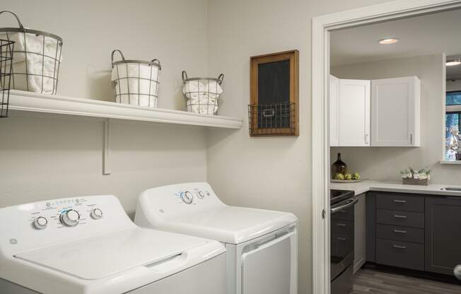 Dedicated laundry rooms off the kitchens at Trevi Apartment Homes