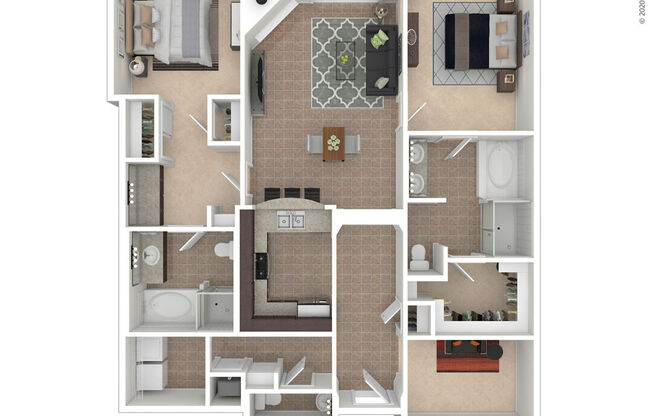 2 beds, 2.5 baths, 1,602 sqft, $3,867