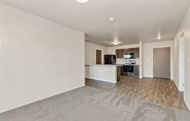 kitchen with black appliances