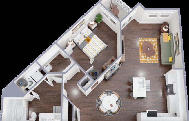 1 bed, 1 bath, 761 sqft, $1,449
