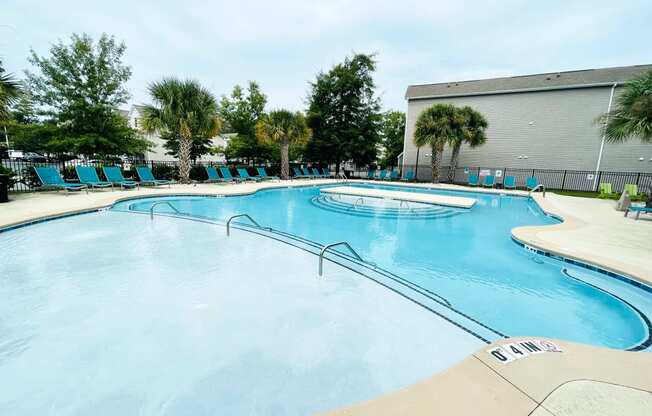 Refreshing resort-inspired pool at Oasis at Cedar Branch in Wilmington, NC