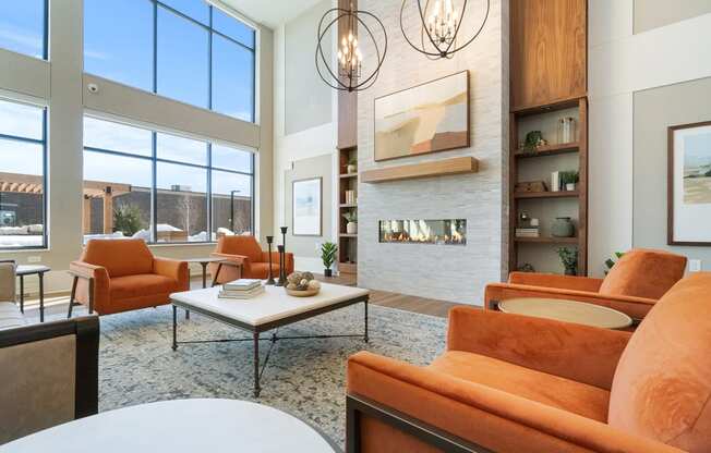 Social Lounge at Harbor at Twin Lakes 55+ Apartments, Roseville, MN, 55113