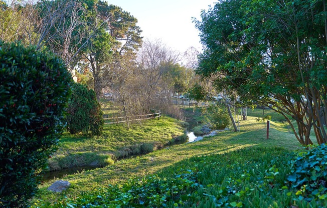 Lush green spaces at Creekwood Villas